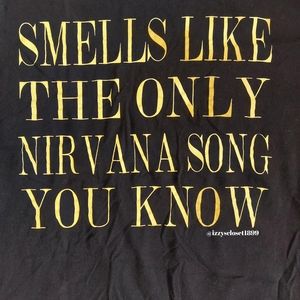 Nirvana Diss Short Sleeve T-shirt in black and yellow